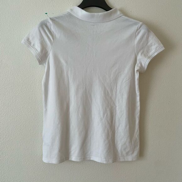 Girls' Short Sleeve Pique Uniform Polo Shirt - Cat & Jack White XXL(18)Plus - Picture 3 of 5